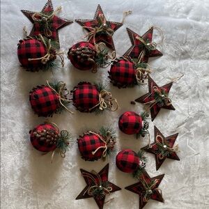 Plaid Star Holiday Ornament